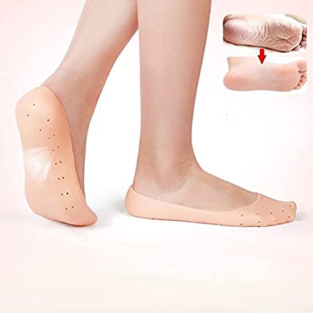 Silicone Anti Crack Foot Protector Socks – Heel Care for Men & Women (1 Pair)